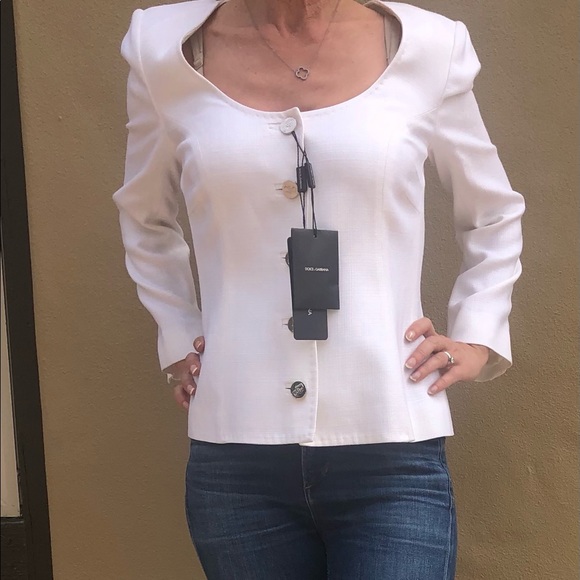 Dolce & Gabbana white jacket size 42/6 NWT - Picture 11 of 11